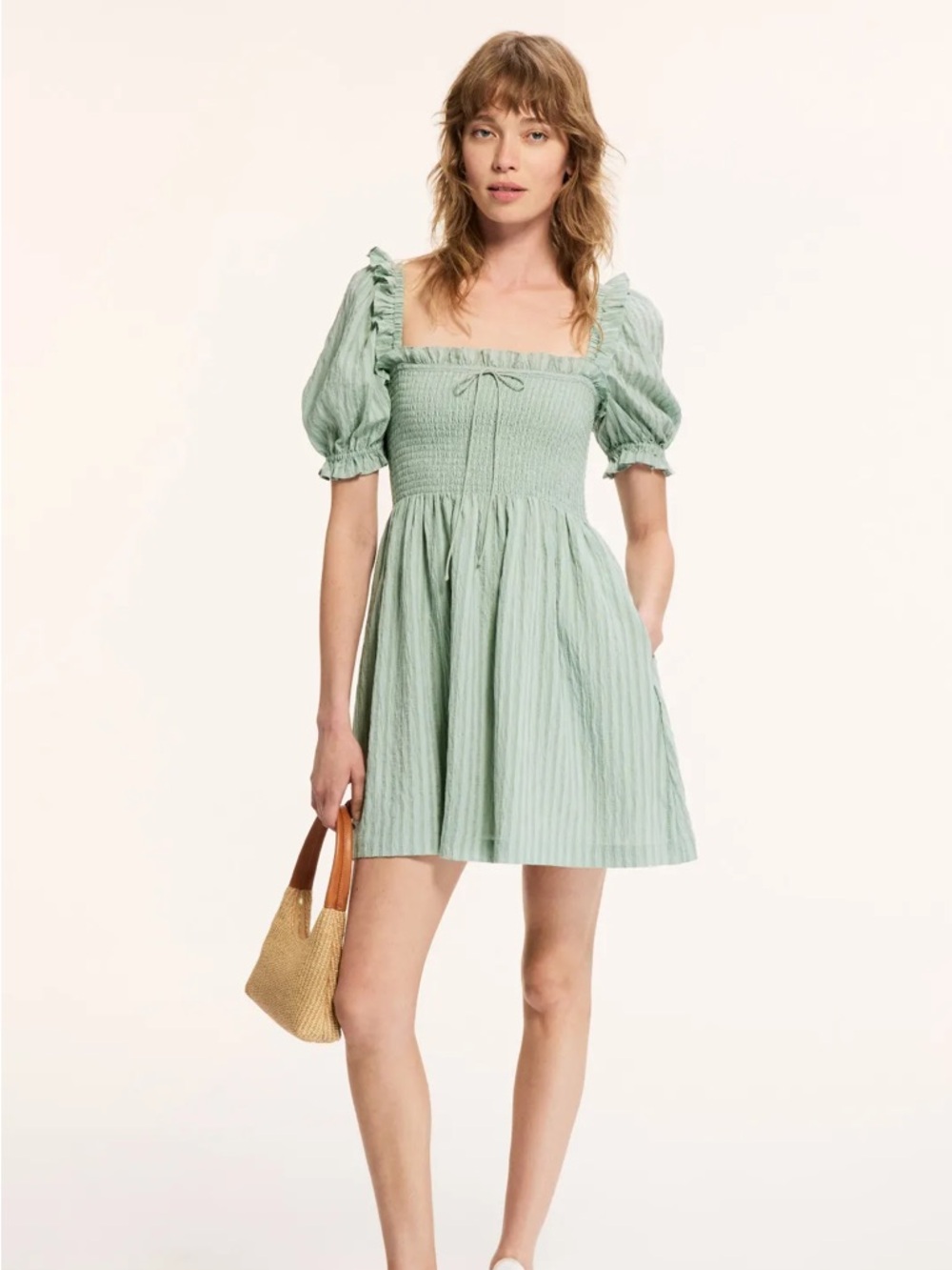 Hill House Home Scarlett Mini Nap Dress in Sage